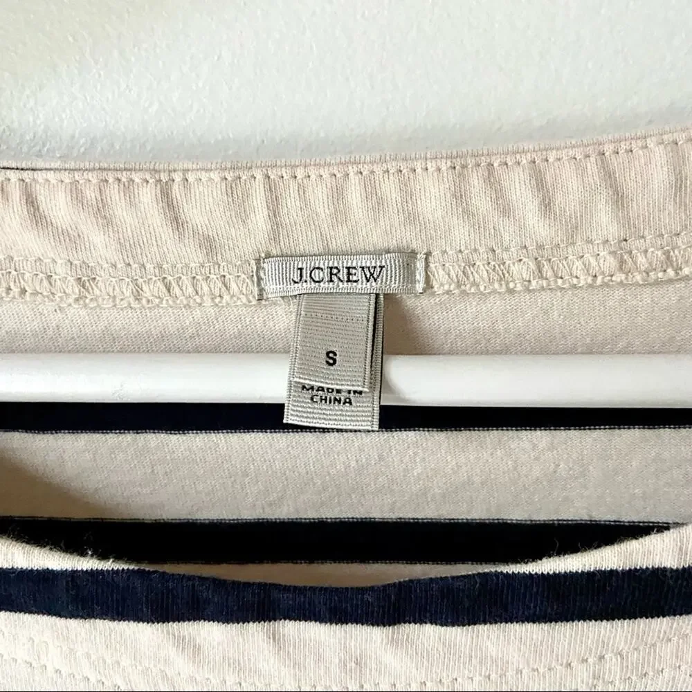 J. Crew Embroidered Striped Top Size Small